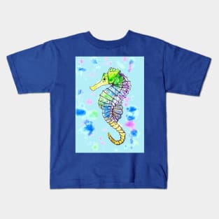 Watercolour Seahorse Kids T-Shirt